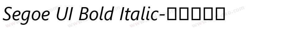 Segoe UI Bold Italic字体转换